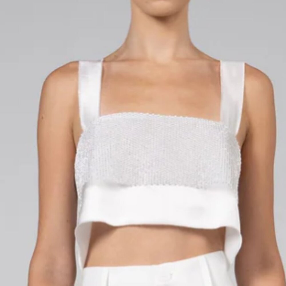 Nonchalant The Label - White Matching Skirt & Top Set
